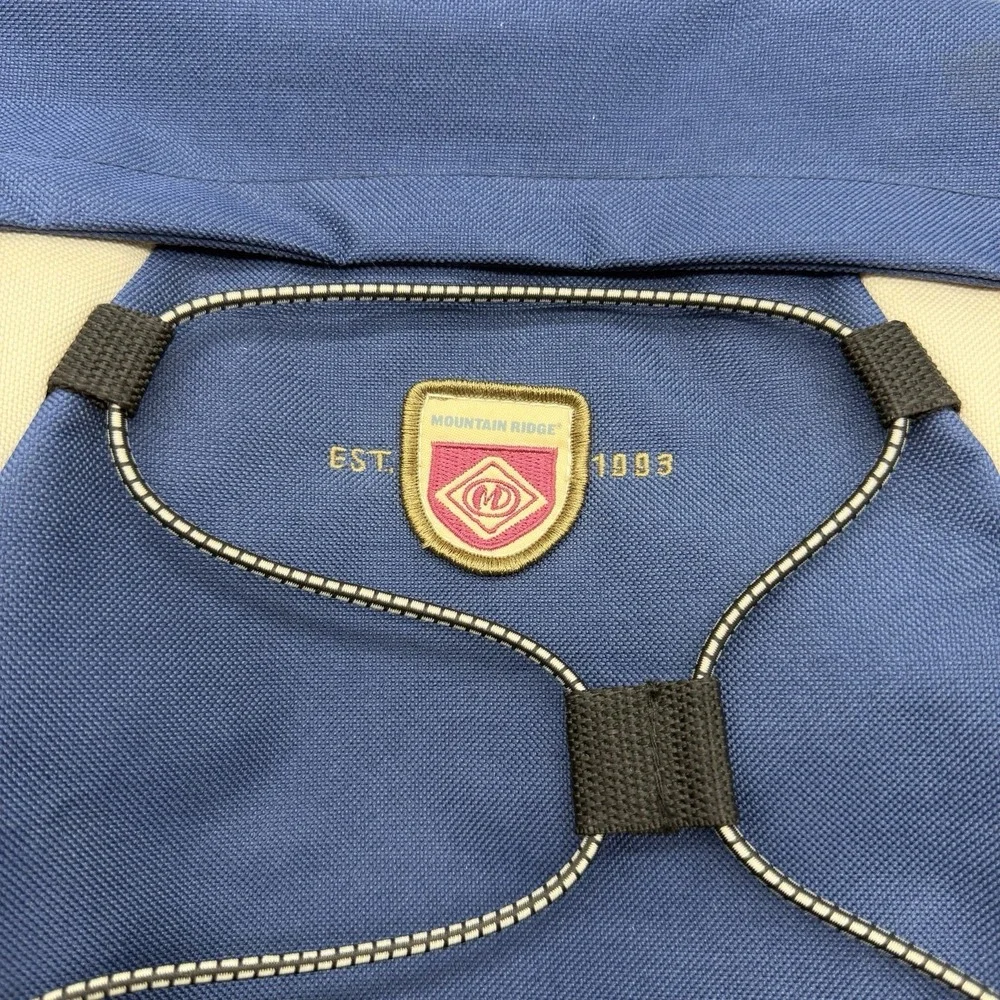 Mountain Ridge Messenger Laptop Bag Blue Tan Black Shoulder Travel